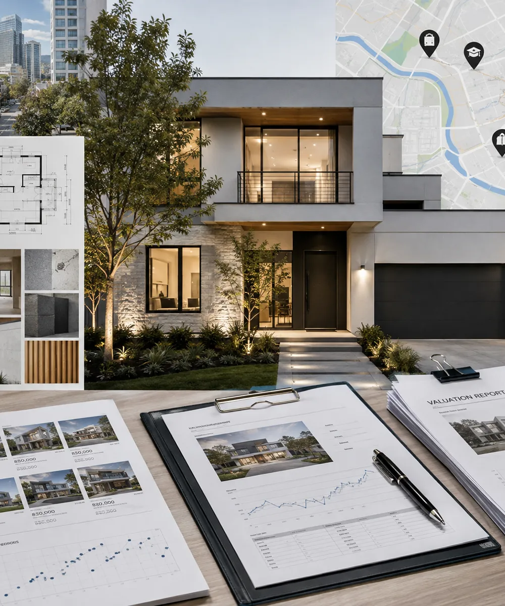 Vivienda analizada para determinar su valor comercial